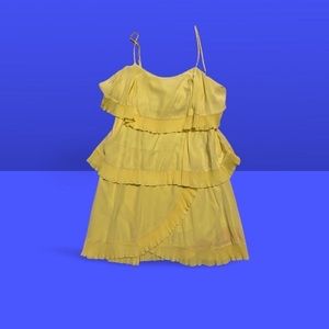 BCBG Yellow Ruffle Dress